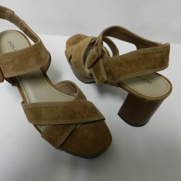 Donald Pliner Genisp Suede platform heels sandals w/ Buckle Women Size Sz 8.5 M - Picture 9 of 13